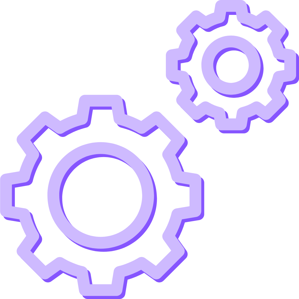 Graphic of interlocking gears, representing the seamless integration of Adsum's services with major accounting and MTD software